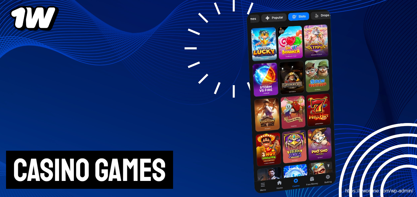Casino Games in the 1w App