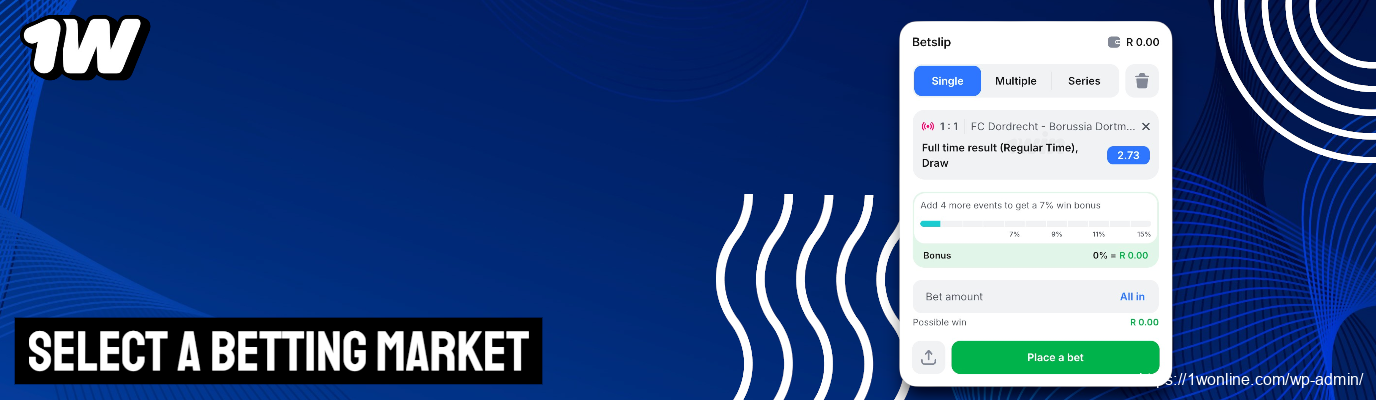Select Your Wager Market 1w
