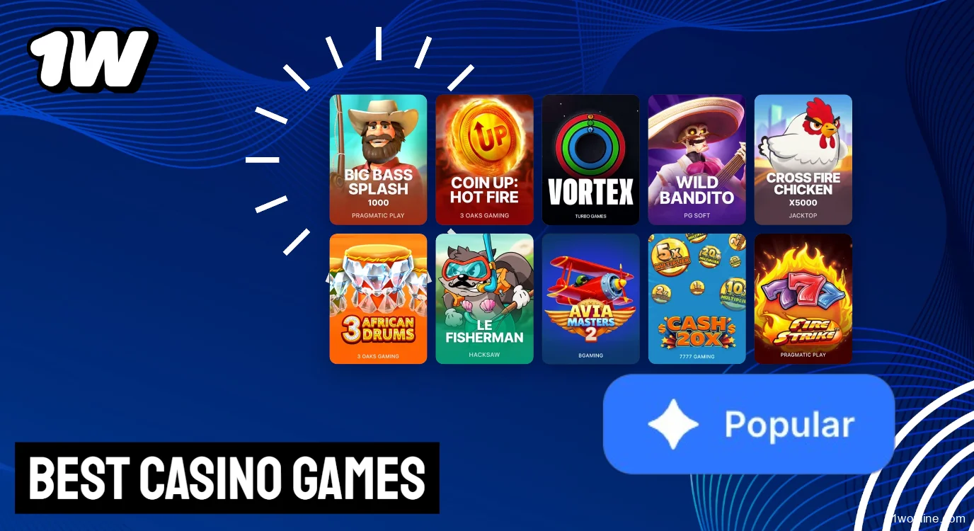 Top-Rated Casino Games at 1w