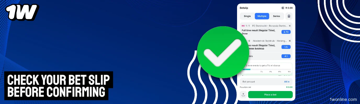 Confirm Your Bet Slip Details 1w